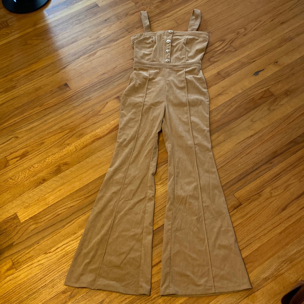 NWOT Jealous Tomato medium cord flared jumpsuit
